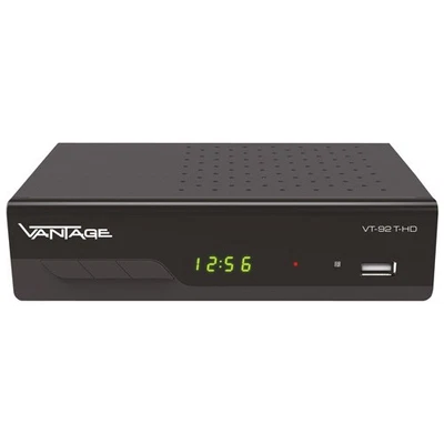 Vantage VT-92 DVB-T2 HD Receiver HDMI & SCART 5V Speisespannung f aktive Antenne - Bild 1 von 3