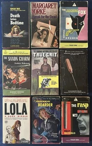 Vintage Pocket Book Lot Of 9 Books - 1950-1984 - Frank Gruber, Edgar Box...VG - Picture 1 of 14