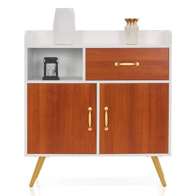 ivinta Buffet Cabinet with Storage, Accent Wood Sideboard with Drawer and Doors - Image 1 of 4