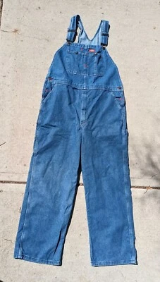 Мужская Dickies нагрудник общий с регулируемыми ремнями размер 38 x 30 синий Jean - Изображение 1 из 4