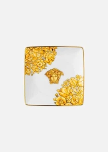 VERSACE BY ROSENTHAL, GERMAN "MEDUSA RHAPSODY" CANAPE DISH, 4 3/4 INCH, SQUARE - Picture 1 of 2