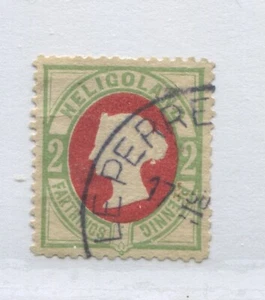 Heligoland QV 2  farthings/2 pfennings used with fake CDS - Picture 1 of 1