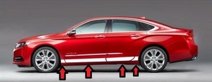 FITS CHEVY IMPALA 2014-2020 POLISHED STAINLESS CHROME ROCKER PANEL TRIM 8PCS - Picture 1 of 1