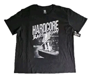 RARE AUTHENTICATE WWE Bad Bunny Hardcore Men’s Black T-Shirt Size 3XL NWT - Picture 1 of 7