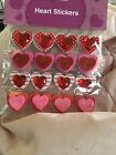 HEART STICKERS WITH GEMSTONES NEW  Reds X Pinks Whitex16