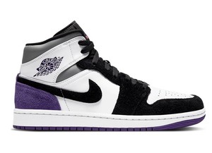 Las mejores ofertas en Jordan 1 Mid se Negro/Varsity Morado/Blanco | eBay