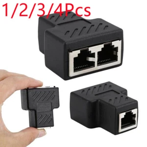 1-4 x séparateur LAN RJ45 1 sur 2 séparateur Ethernet extensions réseau adaptateur - Photo 1/9