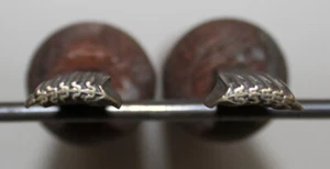 Paar goldene Eisen Blumen Modelle 18. Jh. Bronze Einband Vergoldung #155 - Bild 1 von 2
