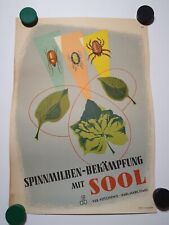 Plakat Sool Werbung Milben VEB Fettchemie Karl-Marx-Stadt 1958 Original DDR A3