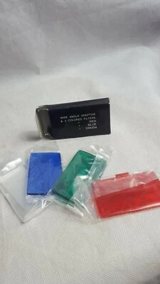 Wide Angle Adaptor and 3 Colour Filters Red, Blue and Green - Image 1 of 3
