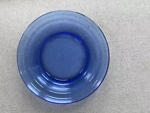 VINTAGE ATLAS COBALT BLUE MODERNTONE 7” Dessert PLATES.  SET OF 4 - Picture 1 of 2