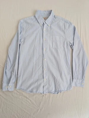 Nudie Shirt Mens Small Sky Blue John Summer BD Long Sleeve ButtonUp Casual Dress - image 1 of 4