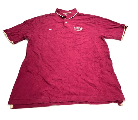 Vintage Nike X NCAA FSU Florida State University Polo Shirt Red Men's L Cover