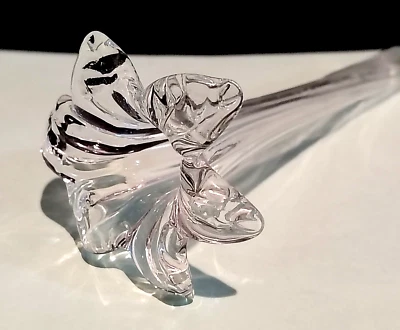 МУРАНСКОЕ СТЕКЛО ПОДВЕСКА ЦВЕТОК, ПРОЗРАЧНЫЙ, H 165 мм, для люстр - Изображение 1 из 4