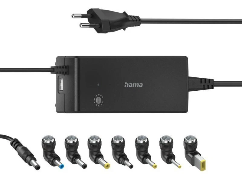 Hama Universal Notebook Netzteil USB 90W 12-22V + 8 Adapter Laptop Ladegerät 536 - Bild 1 von 3