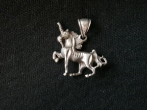 Vintage Sterling Silver Dainty Unicorn Necklace/ Charm. Detailed Make Offer #563 - Picture 1 of 6
