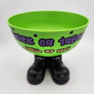 Halloween Trick Or Treat Smell My Feet Candy Bowl Feet Base Large Green Bowl #2