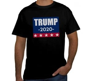 Unisex Graphic T Heavy Cotton "Trump 2020" Black , Graphic Tee size X LARGE - Picture 1 of 1