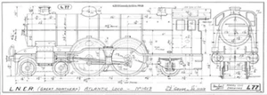 Henry Greenly Archive 2 1/2" Gauge GNR Atlantic no 1419 (unit = Set on Memory st - Picture 1 of 1