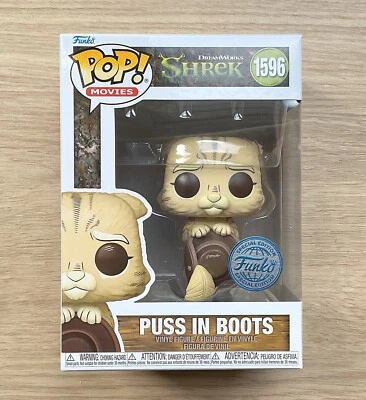 Funko Pop Shrek Puss In Boots Sepia #1596 + Free Protector - image 1 of 4