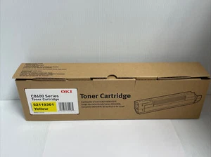 GENUINE Okidata 52119301 C8600 Yellow Toner Print Cartridge Oki Data - Picture 1 of 2