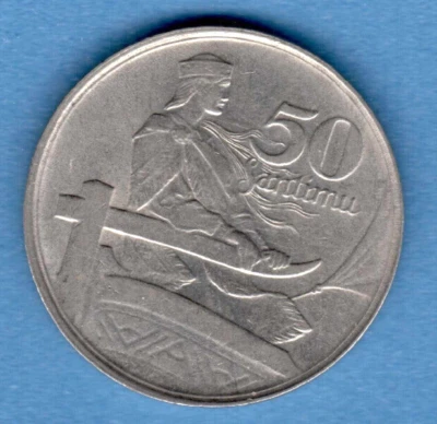 Latvia 50 Santimu 1922s. Baltic Lettland XF-UNC 373 - Image 1 of 2