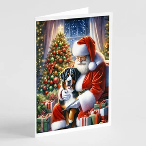 Greater Swiss Mountain Dog Santa Claus Cards Envelope Pack of 8 DAC4122GCA - Picture 1 of 3