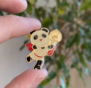 Vintage China Beijing 1990 Asian Games Mascot Panda Panpan Pin - Picture 1 of 2