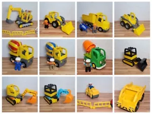 Lego Duplo Baumaschinen Bagger Kipper Radlader Betonmischer Walze LKW - Bild 1 von 32