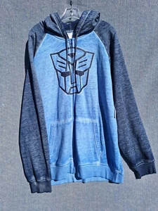 NWT AUTOBOTS Full Zip Hoodie Hooded Jacket Mens 2XL Blue TRANSFORMERS Optimus - Picture 1 of 6