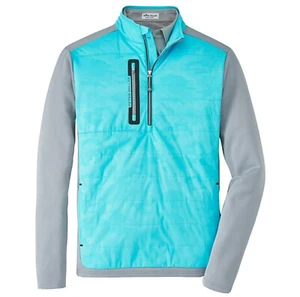 $188 PETER MILLAR CROWN  LARGE SPORTS MEN WELD ELITE HYBRID QUARTER ZIP PULLOVER - Picture 1 of 18
