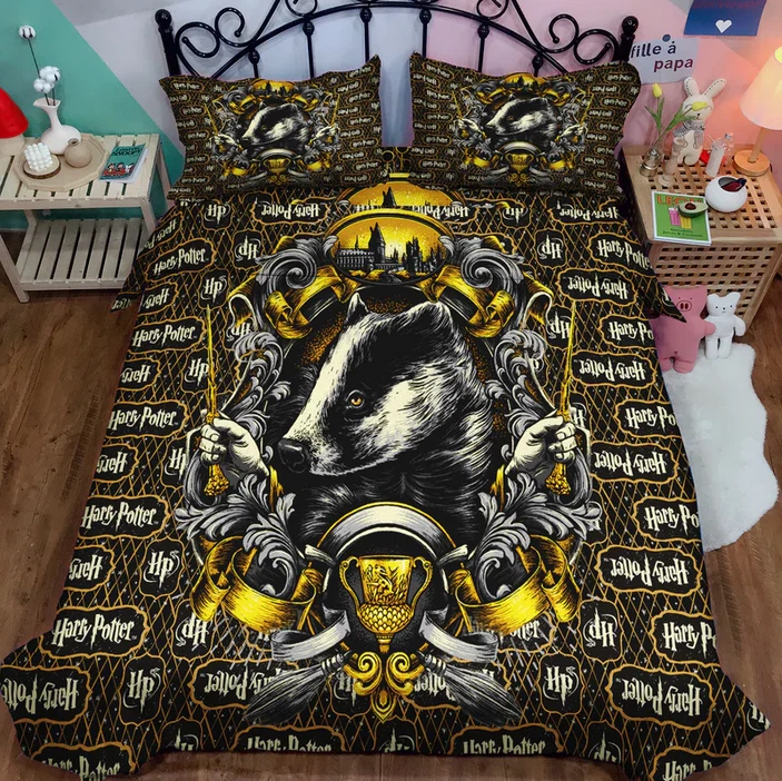 Hufflepuff Harry Potter Full Bedding Duvet Covers Set (4pcs)
