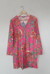 QVC Michele Hope Long Sleeve Duster Lace Cardigan Hook Fastening Pink 10 /12 New - Picture 1 of 6