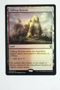 Magic the Gathering MTG Dominaria Prerelease Clifftop Retreat Foil NM - Picture 1 of 2