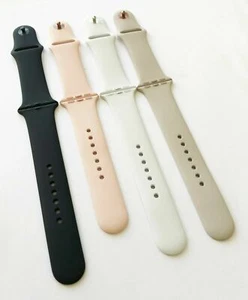 Official Original Apple Watch Sport Band Strap Replacement Soft Silicone S/M-M/L - Picture 1 of 11