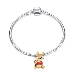 Winnie the Pooh 925 Sterling Silver Charm Disney New - Picture 1 of 2
