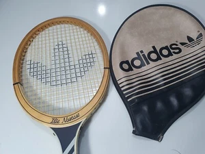 adidas Vintage Ilie Nastase Wooden Tennis Racket - Imagen 1 de 4