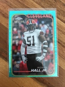 2024 Topps Chrome - Michael Hall Jr.  - Aqua Sonar Refractor /199 Pulsar RC - Picture 1 of 2