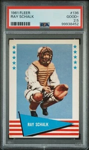 1961 FLEER RAY SCHALK #136 PSA 2.5 - Picture 1 of 2