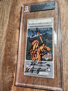 1989 MLB All-Star Game Ticket BAS 6, Ryan, Boggs, Bo Jackson Autos! INCREDIBLE!