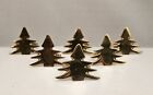 6 ~ Vintage Brass Tree Napkin Rings ~ Christmas Decor