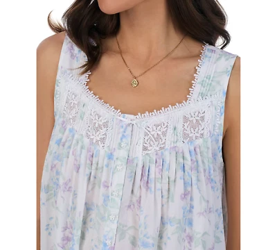 Nwt $72 Eileen West DELICATE GARDEN Woven 100% COTTON LAWN Ballet Nightgown Sz L - Image 1 of 4