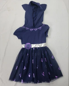 Black Panther Girl's Dress NEW Hooded Up Cosplay Blue Princess Skirt Size 4 / 5 - Picture 1 of 6