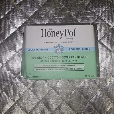Pantiliners herbales diarios de algodón orgánico The Honey Pot Company 30 quilates  Foto 1 de 2