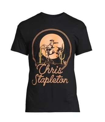 Chris Stapleton Camiseta Vaquero Negro Concierto Hombre’s Pequeña S Tee Foto 1 de 2