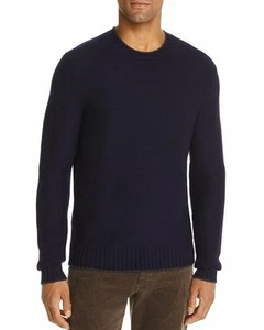 The Men's Store Designer Brand Wool/Cashmere Tipped Crewneck Sweater Navy-Sm - Picture 1 of 4