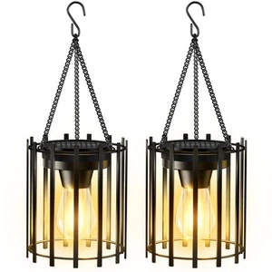 Solar Lanterns Outdoor Waterproof, 14.56" Upgraded Bright Hanging Solar Light... - Picture 1 of 8
