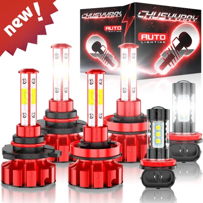 For Toyota Prius 2010-2015 / C V Plug-In 6000K LED Headlight + Fog Light Bulbs - Image 1 of 4