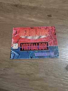 Red Alarm Virtual Boy solo manual ~ folleto de instrucciones - Imagen 1 de 8