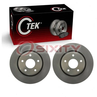 2 rotores de freno de disco traseros centrados para Chrysler Town & Country 2012-2016 bk Foto 1 de 4